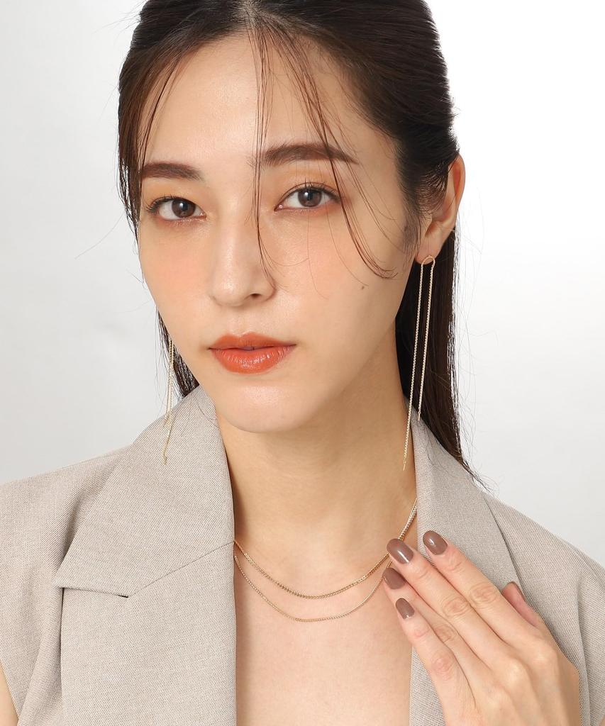 Серьги K10 Spike Тройные серьги-пусеты 40576532 Желтое золото 00 [Кокошник] Женские (100)