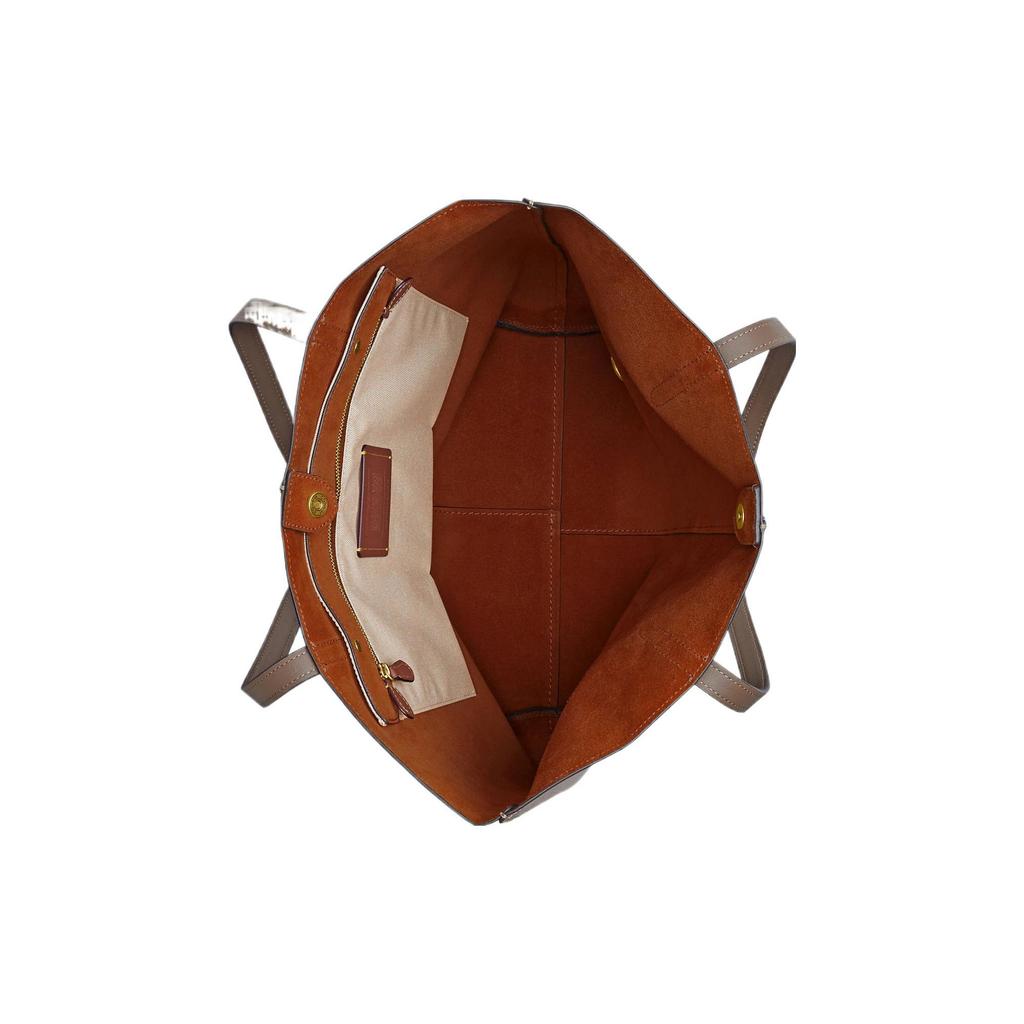 Coach Nomad 33 Logo Button Striped Stitching Pebbled Leather Tote Bag Women tote Brown CN318-B4CBD