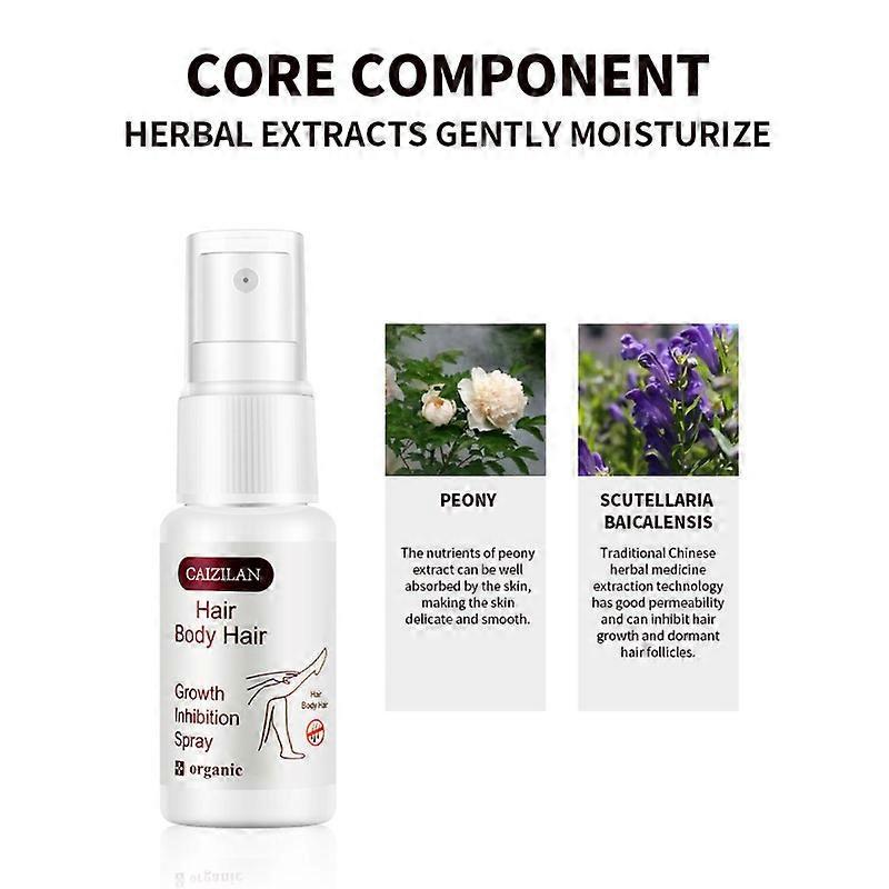3pcs Professional Stop Hair Growth Inhibitor Serum Spray Painless Moisturizing Whitening Removal Non-irritating Skin Care Body Beauty