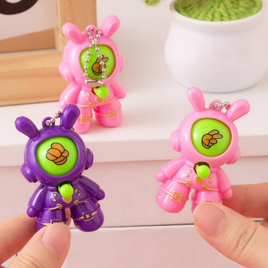 6/30 шт. Кролик-астронавт, игрушка для угадывания пальцем, пресс-игра «Камень, ножницы, бумага», мультяшный брелок с цепочкой из бусин, подарок на вечеринку