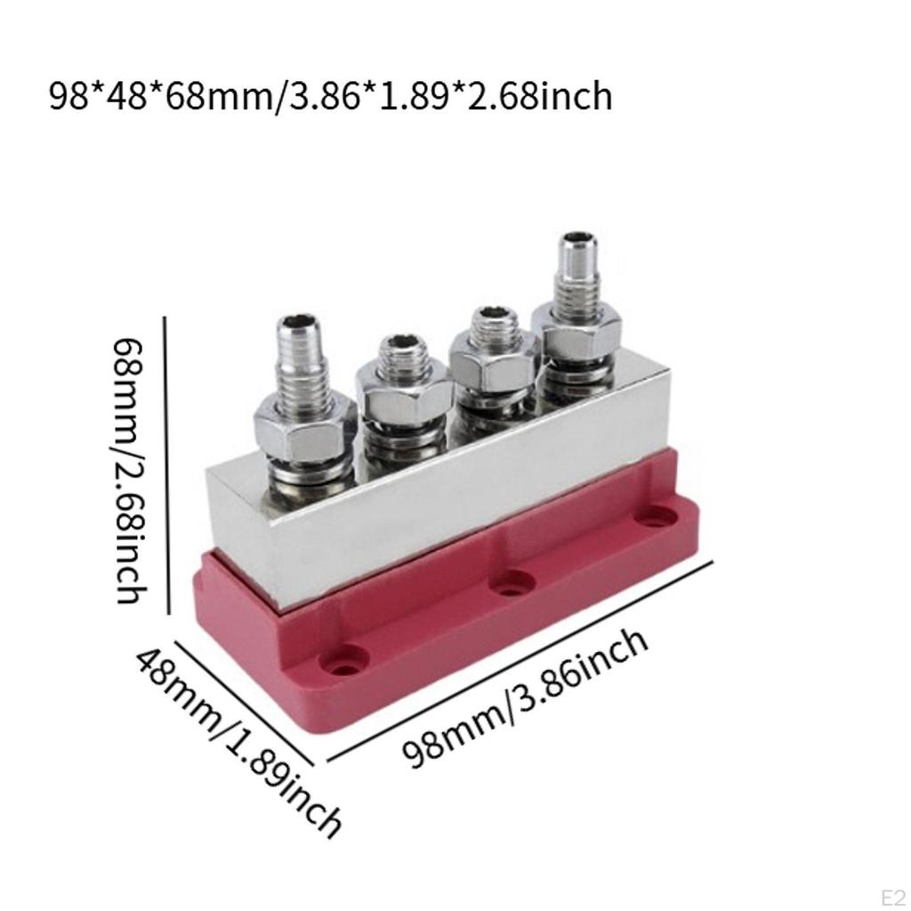 600A Battery Ground Buss Bar Terminal Block for RVs And Cars 12V-48V with Protective Cover