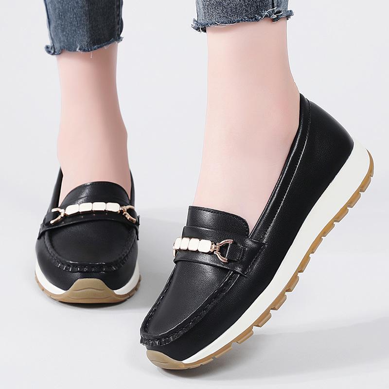 Женские пенни-лоферы из искусственной кожи, классические мокасины, повседневные, удобные, легкие, прогулочные туфли на плоской подошве, для вождения, женские туфли-лоферы