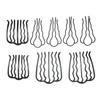 8Pcs Hair Fork Clip Metal Black Coating Vintage Elegant U Shaped Hair Side Combs for Styling DIY