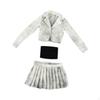 1/6 Scale Jacket, Pleated Skirt And Tube Top Set for Figure Body Accessories Miniature Attire