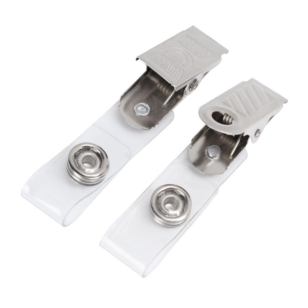10/20/50pcs 4 Styles Reel Skipping Metal Pull Card Holders Kawaii Clips ID Card Badge Lanyard Clip