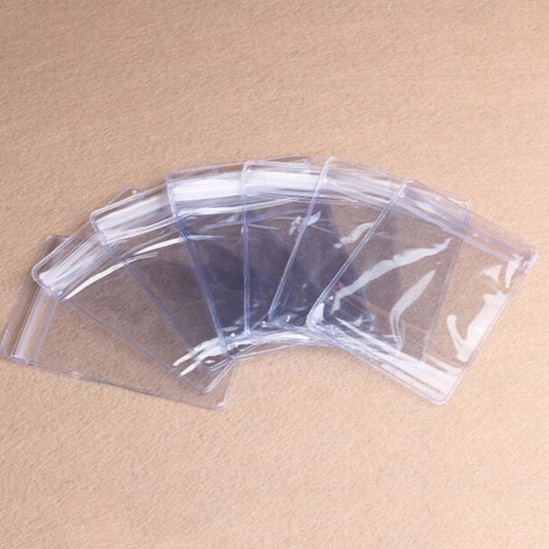 100pcs Clear Plastic Ziplock Storage Bag Jewelry Resealable Sealed Zipper Pouch