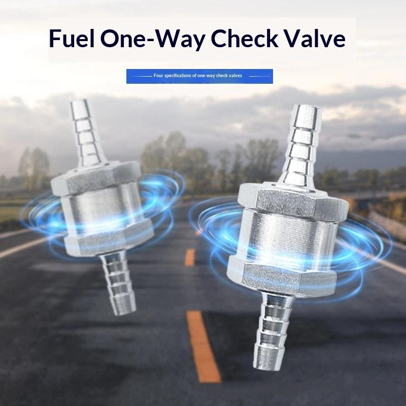 One-Way Non-Return Check Valve Aluminium Fuel Water Gas Air Vacuum Petrol Diesel 4 Size Valves 6/8/10/12Mm For Marine Automotive