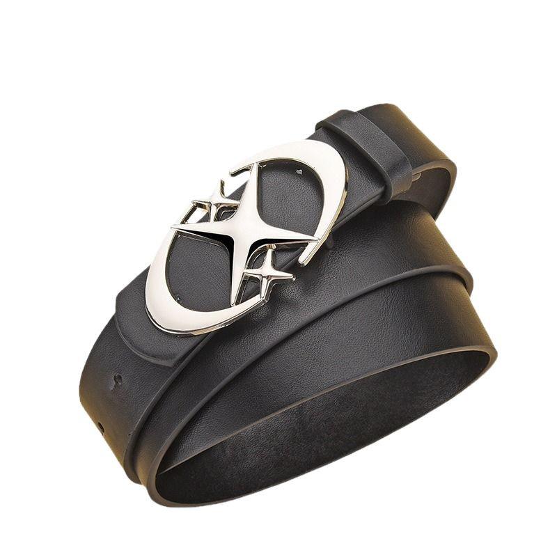 Новый Звездный Унисекс Ретро Кожаный Ремень - Модный Тренд для Молодых Мужчин и Женщин