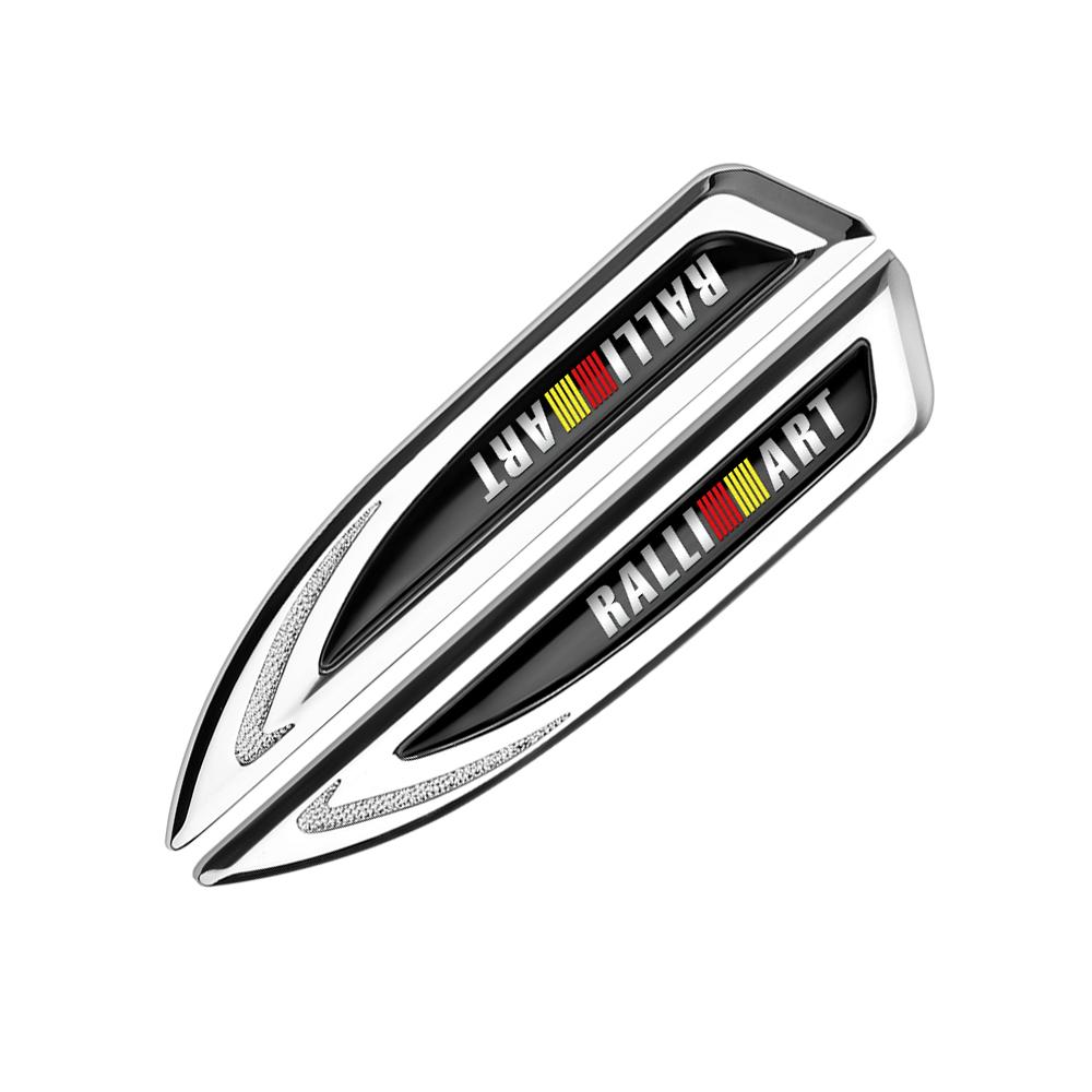 2Pcs Metal Car Side Fender Bumper Strip Protective Sticker for Mitsubishi Lancer 10 Xpander Pajero Montero V73 Triton Evolution