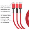 2.4A Макс. 3 в 1 USB-кабель для быстрой зарядки Lightning-кабель для iPhone Type C Кабель для зарядки мобильного телефона для Xiaomi Samsung USB Micro