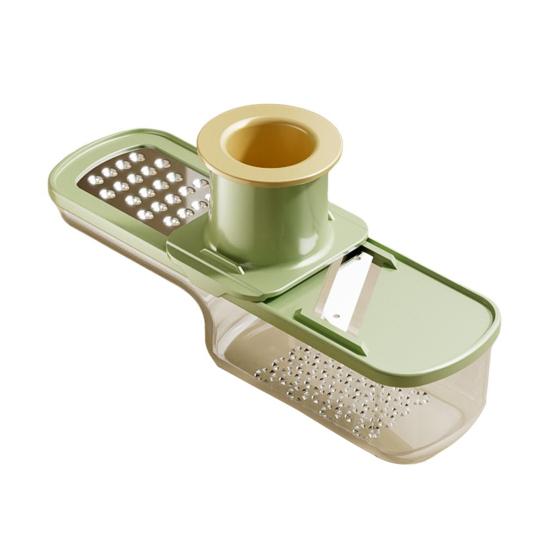 Овощерезка 3-в-1, терка, из нержавеющей стали, кухонный комбайн для нарезки, машина для нарезки с защитой для рук, жульен, пюре