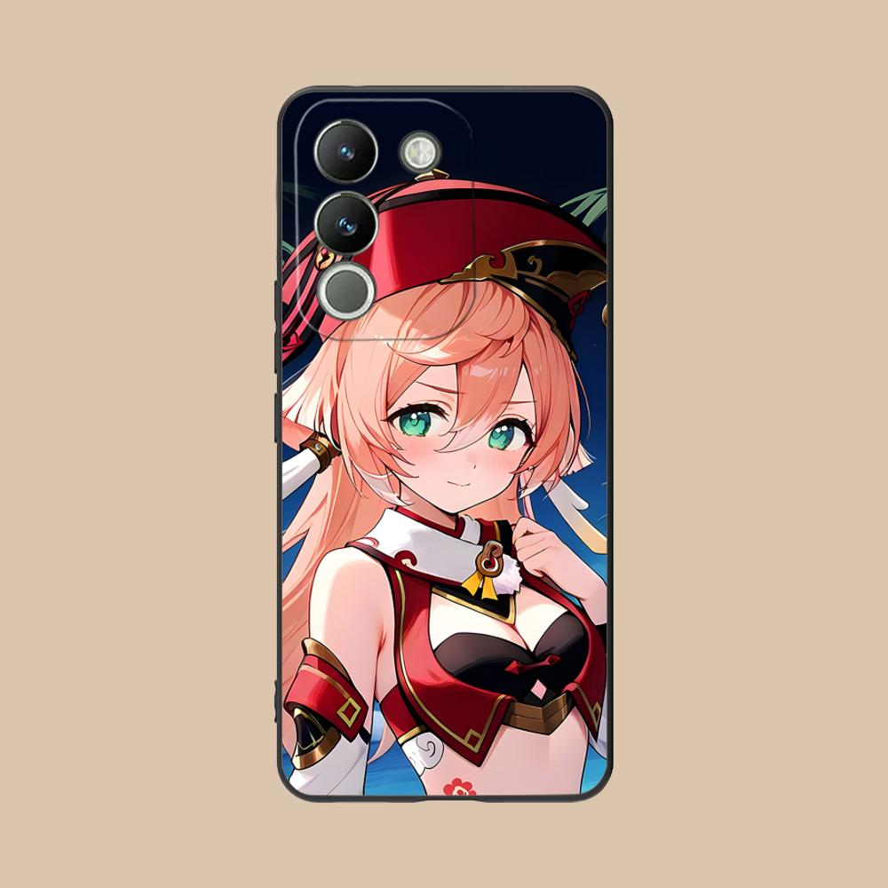 Игровой чехол GI Yanfei Матовый ТПУ для мобильного телефона VIVO Y77 76 75 74 73 72 58 56 55 51 50 38 36 Y19 Y18 Y03 Y01 5G Цветная крышка
