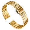BINLUN Stainless Steel Watch Strap for Men and Women, 12mm, 14mm, 16mm, 18mm, 20mm, and 22mm with Butterfly Buckle (Gold, 20mm)