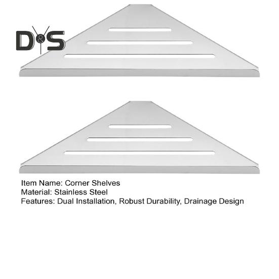 1/2 шт. угловые полки для ванной комнаты, нержавеющая сталь 304, простая установка, душевая стойка с дренажным дизайном