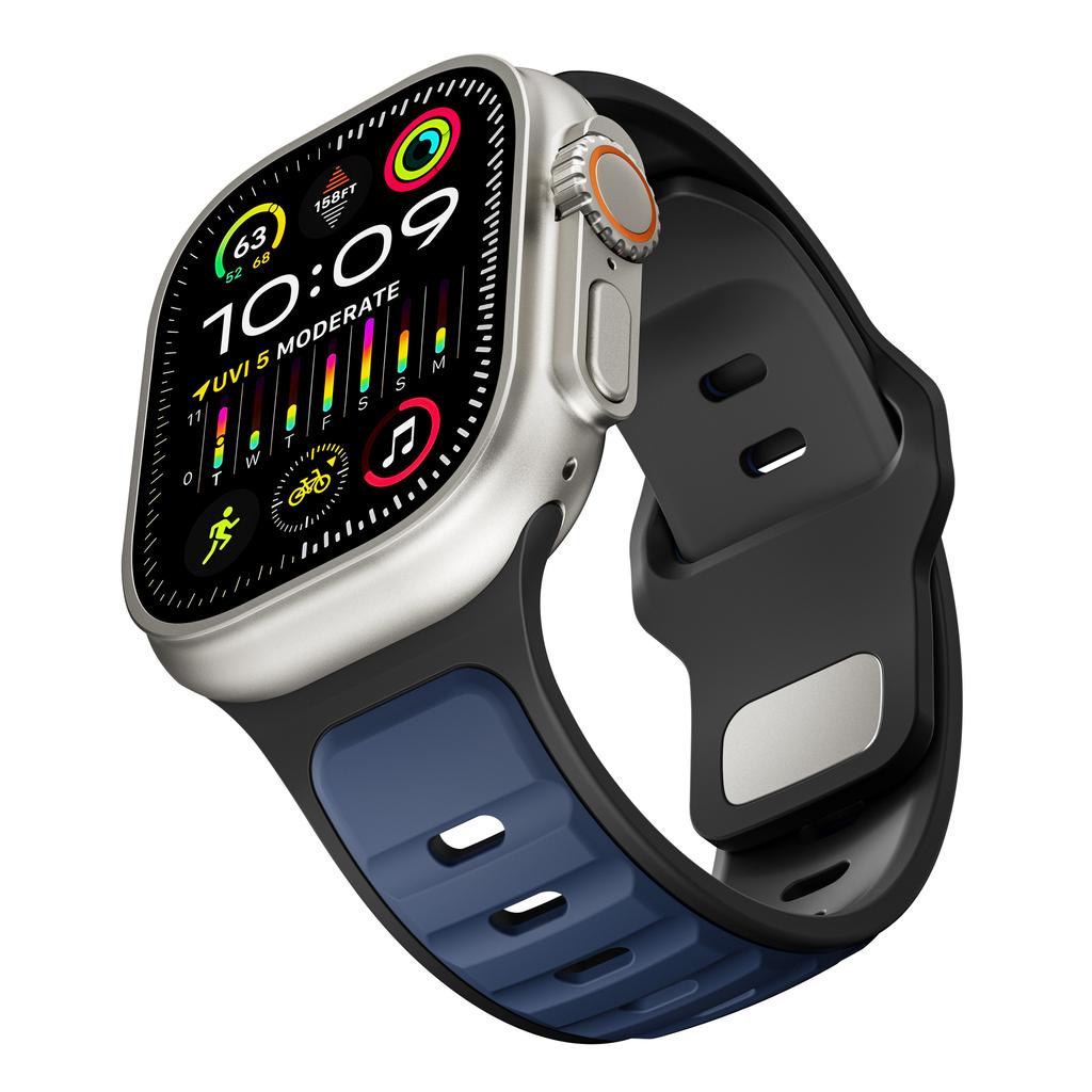 sport silicone Bands For Apple watch Ultra2 3 strap 49mm 46mm 45mm 44mm 42mm Bracelet correa IWatch Series 11 10 9 8 7 6 5 SE 3