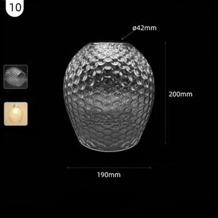 Большой прозрачный стеклянный абажур особой формы 42 мм, открывающаяся чаша, винная кружка, тыква, нестандартный прозрачный E26 E27, сменный абажур