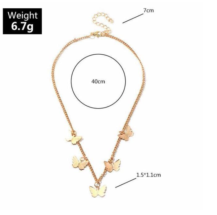 Новый стиль ювелирных изделий Изысканное ожерелье-бабочка Женская мода Изысканная цепочка-воротник
