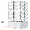 Garden Planter Set 3 pcs White 80 x 80 x 142 cm Plastic