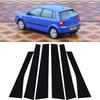 6pcs Glossy Black Car Window Pillar Posts Trim Cover Fit For Volkswagen Polo Mk4 (9N)4-Door Sedan 2002-2010 Car Stickers