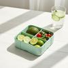 Doge Kids Bento Lunch Box Portable with Utensils 3 Compartment Microwave Safe Food Container for School Picnic