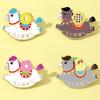 Zinc Zinc Zinc Alloy Zodiac Horse Brooch Cute Horse Year Brooch Badge Pins Pony Badge Pins  New Year Gift