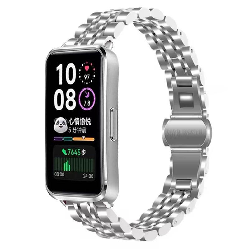 Металлический ремешок для Huawei Band 10 9 8 Умные часы Нержавеющая сталь Сменный браслет Наручный ремешок Для Huawei Band 8/9/10 Аксессуары