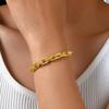 Stainless Steel Link Chain Bracelet Rectangular Chain Stainless Steel Hand Chain  Women