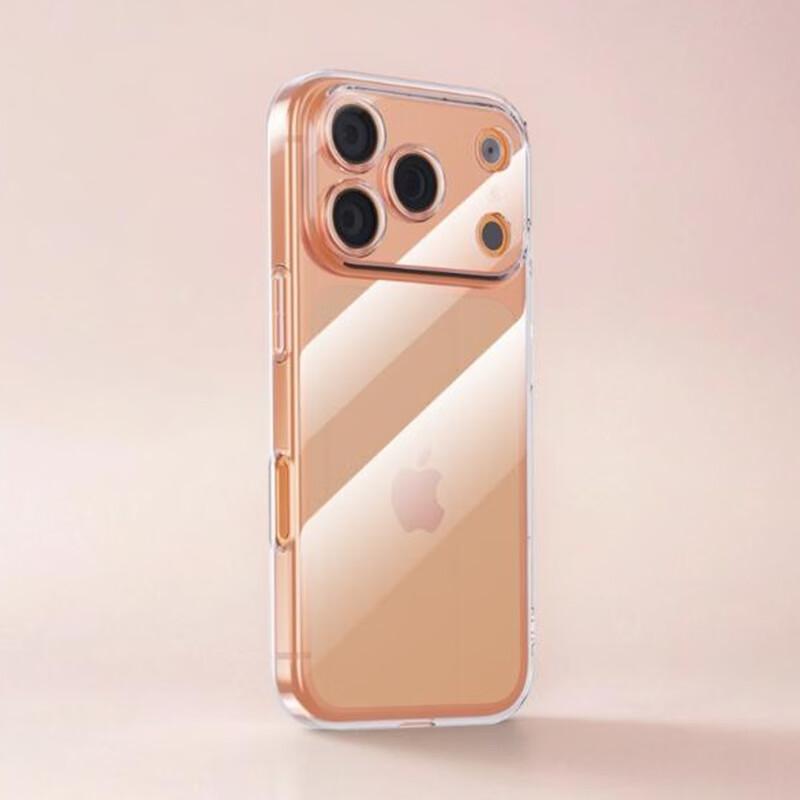 KMaxAI iPhone 17 Pro Case, Slim Full Body Protection Cover for Apple 17 Pro, Clear TPU Soft with Lens Protection, Transparent