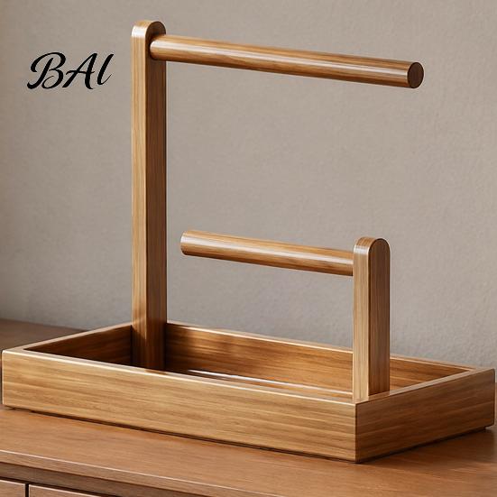 Desktop Storage Organizer Wooden Headband Holder Organizer, Large Capacity Box, Space Minimalist Unit Saving Multi Purpose Container, for Hair