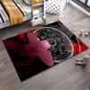 "Anime Style Carpet with Red and Black Alchemy Pattern Design" Suitable for use as an anti-slip for living room bedroom sofas