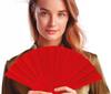 Red Fan Wedding Carnival Fancy Dress Retro Party 1920s