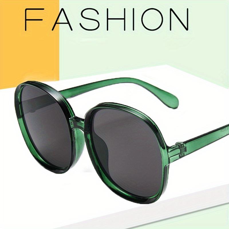 Неполяризованные модные женские солнцезащитные очки большого размера, модные градиентные пластиковые женские очки, круглые литературные художественные очки
