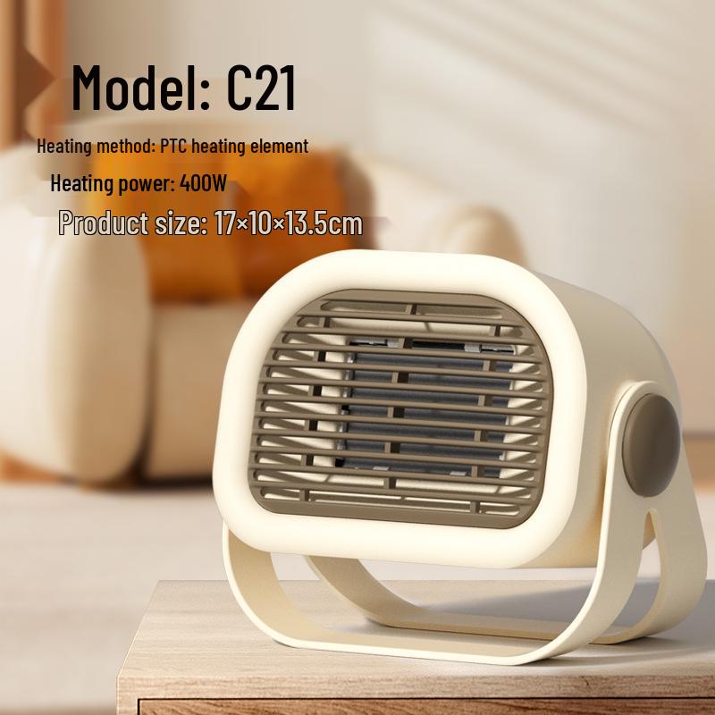 Energy-Saving Silent PTC Desktop Heater Fan for Quick Indoor Room Heating