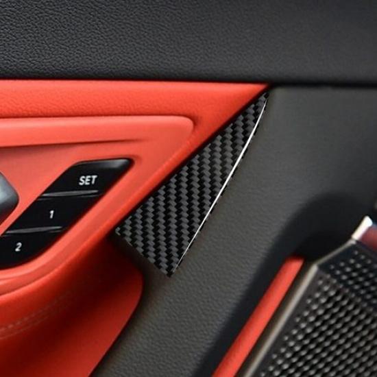 2x Carbon Fiber Car Inner Door Handle Trim Accessories For BMW Z4 G29 -