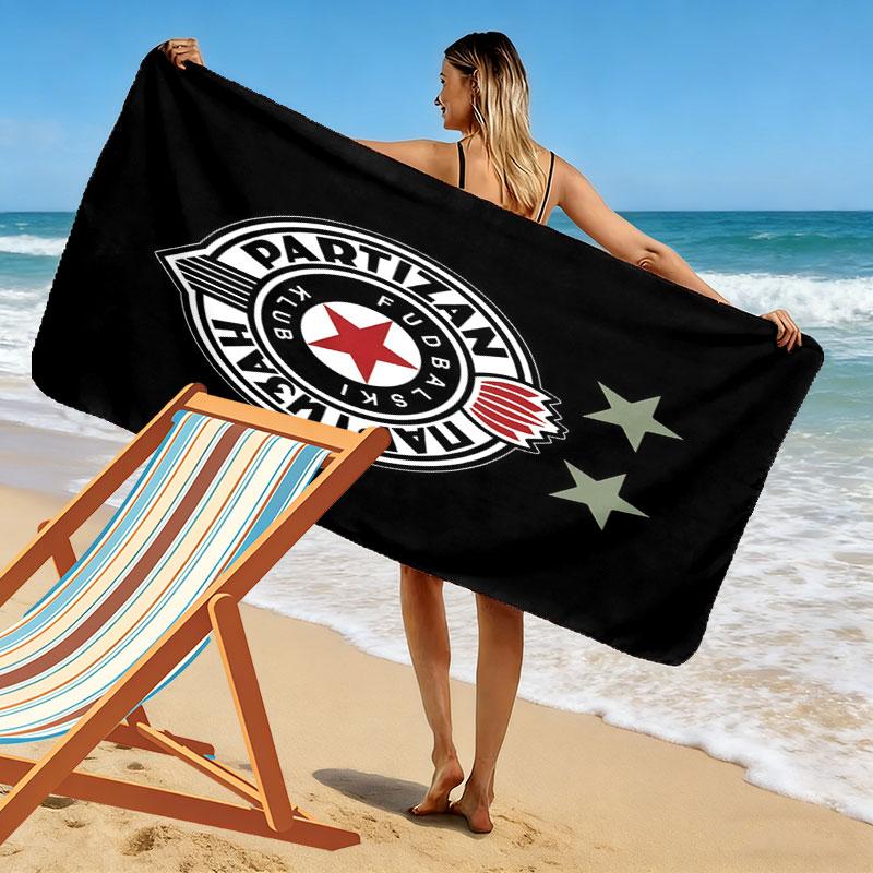 Partizan poster Print Beach Towel, Large Soft Quick Dry Towel for Beach Camping Swimming
