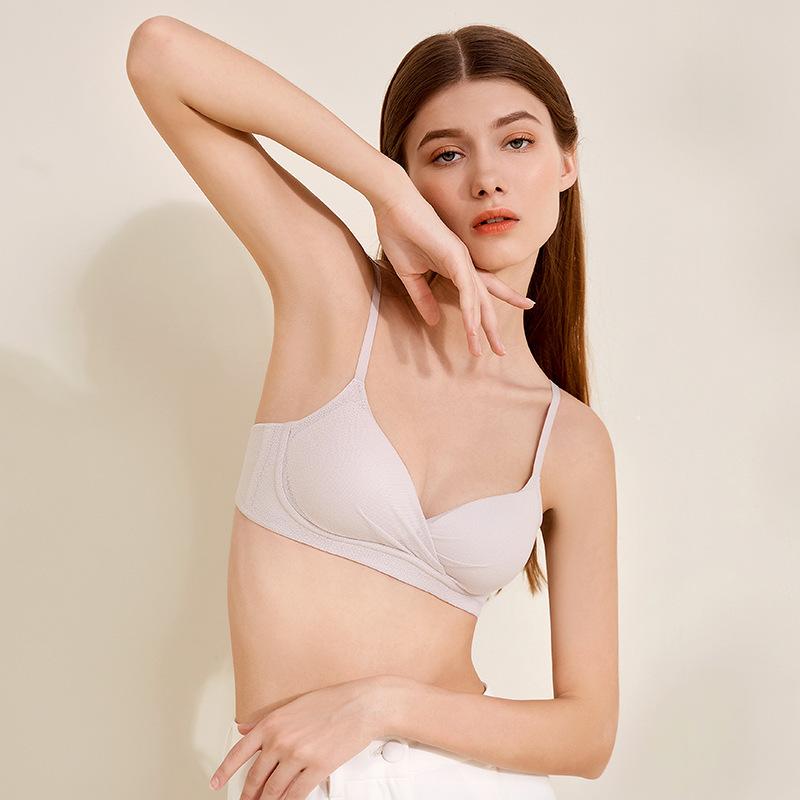 Новый летний бюстгальтер без стального кольца для девочек, дышащее легкое нижнее белье, женский бюстгальтер в сборе