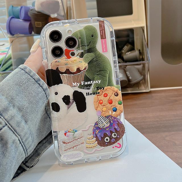 Ангел Ins Label детский мультфильм милый противоударный чехол для телефона с короной для Iphone 14promax 13 14 Pro Max Plus 11 12 Promax задняя крышка