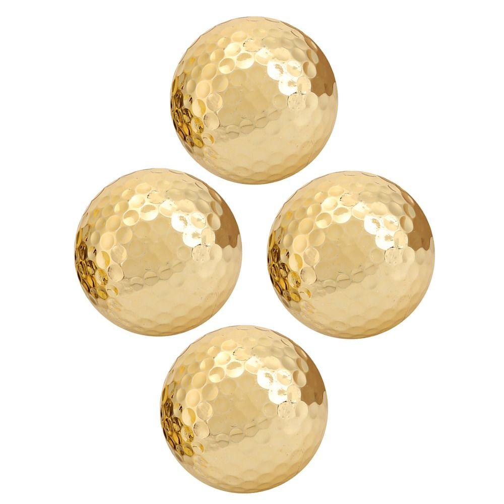 Golden Plating Golden Golf Balls Double Layer Gold Plating Golf Ball Golf Practice Range