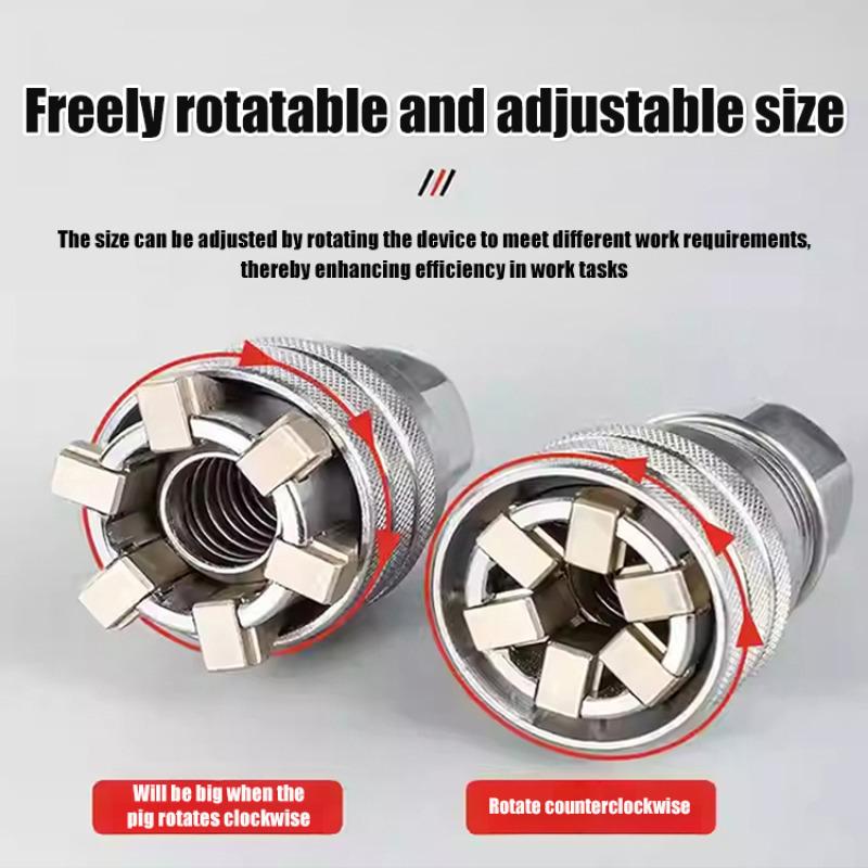 Universal Adjustable Socket Set Hex Wrench Kit for Various Size Nuts Bolts Multi-function Ratchet Handle Tool for Home Repair