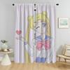 Blackout Curtains for Living Room Sailor-Moons Halloween Decoration Partition Window Curtain Home Interior Curtains 2 Pieces