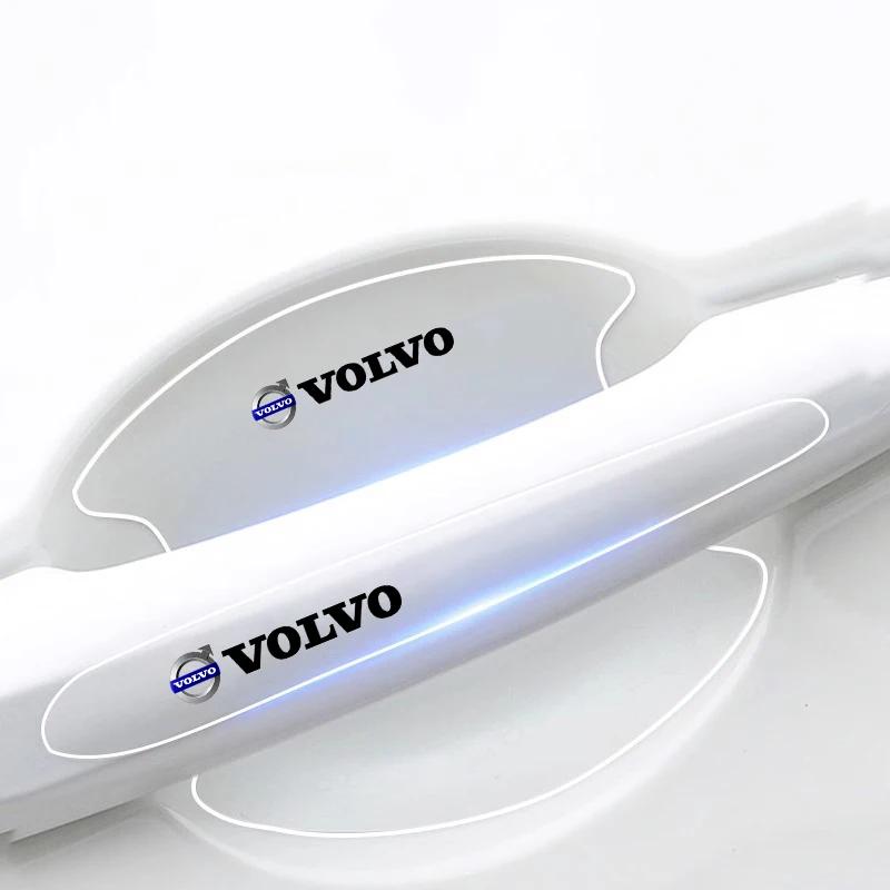 8pcs Transparent Car Door Handle Anti Scratches Sticker Protector Film For Volvo XC60 XC90 S60 S80 S60L V40 V60 T5 T6 AWD Car