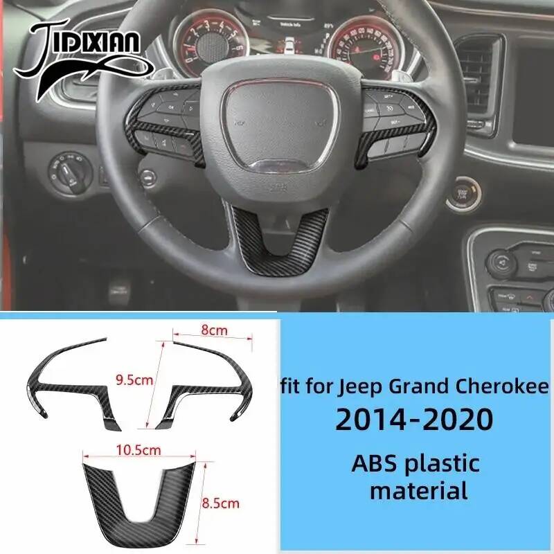 JIDIXIAN Carbon Fiber Grain Interior Decoration Cover for Jeep Grand Cherokee 2011 2012 2013 2014 2015 2016 2017 2018 2019 2020 we1