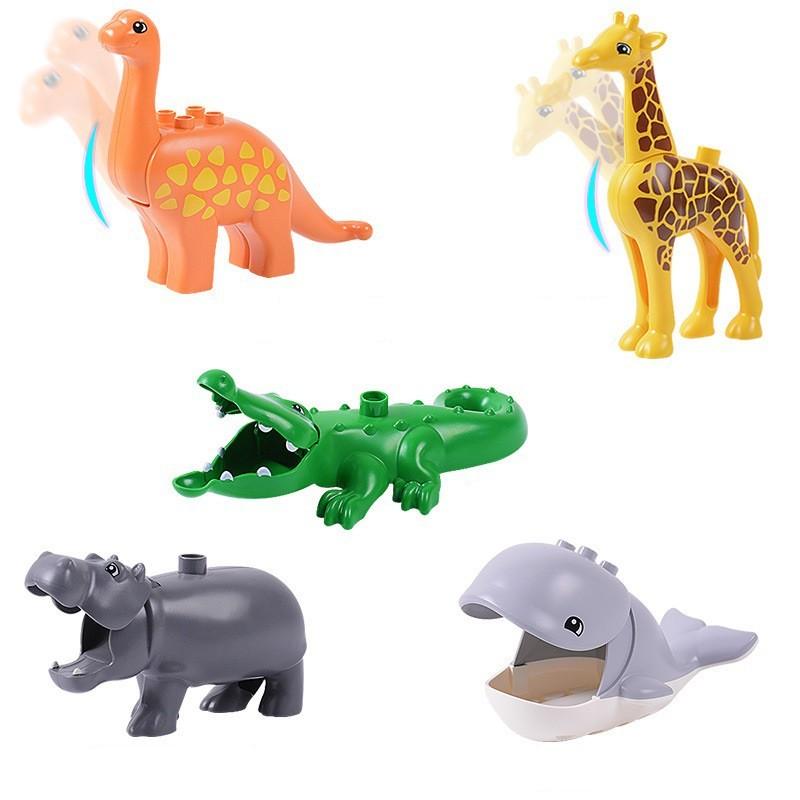 Горячий! Совместимые с Duplo игрушки-модели фермерских животных для симуляции, строительные блоки