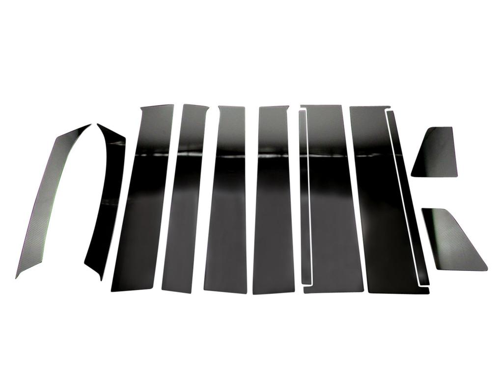 BRIGHTZ Finish Stainless Steel Black Plated Pillar Panels for Tanto Custom Visor Set Fits and 610 Tanto Custom Ultra-Mirror LA600S/LA610S (No