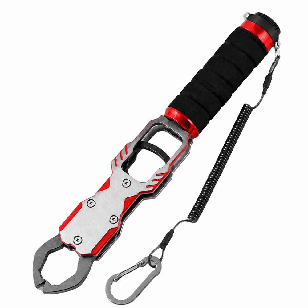 Aluminum Alloy Fishing Grabber with 40lb Scale Fish Holder Fish Lip Gripper  Catch and Release