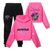 Kpop Demon Hunters Girl Hoodie Pants Set With Cartoon Print For Casual Wear