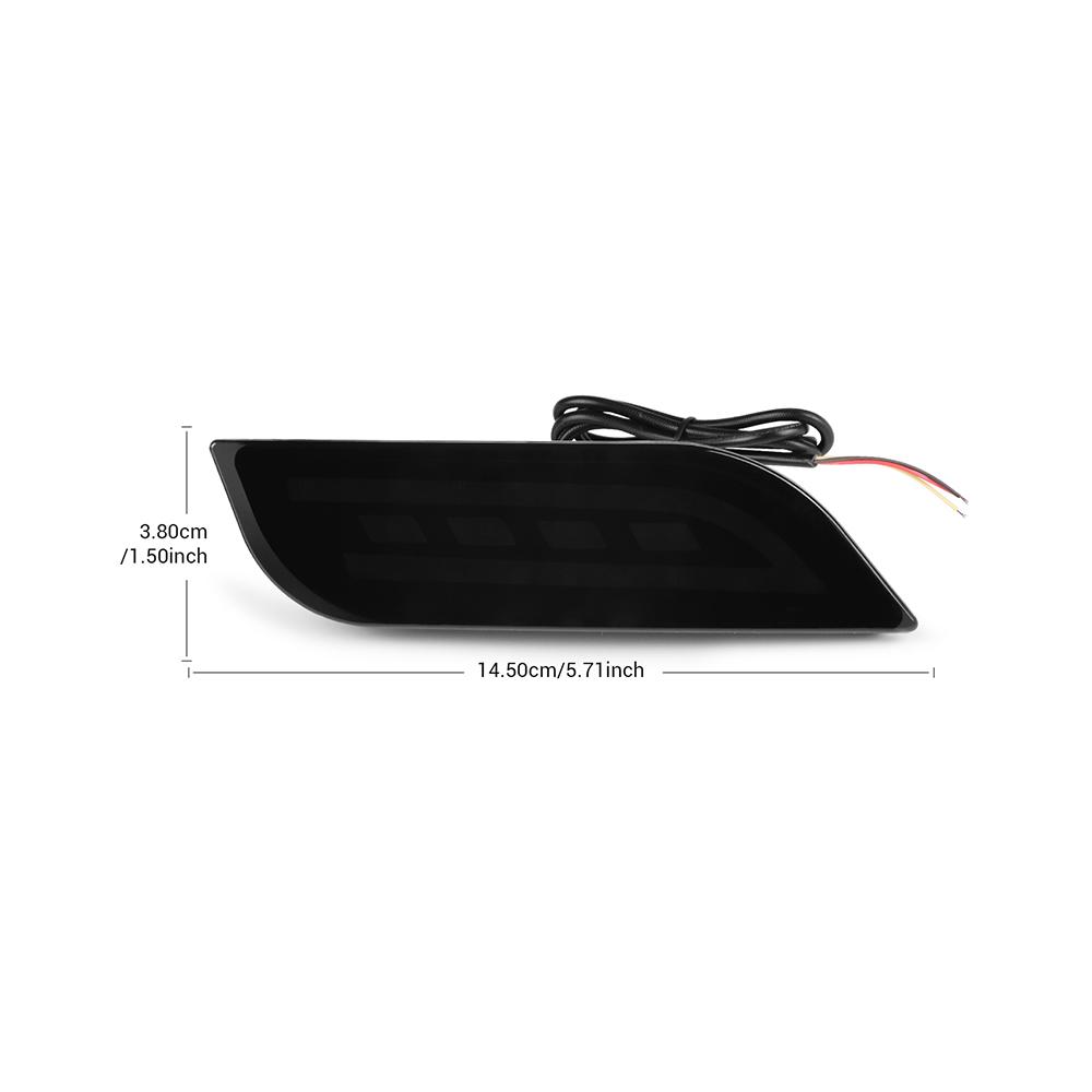 KUNGKIC Фонари заднего бампера для Subaru Impreza08-23/ XV Crosstrek13-17/ Ascent 19-23/ WRX 21-23 WRX 08-14 Ходовой огонь/ Стоп-сигнал