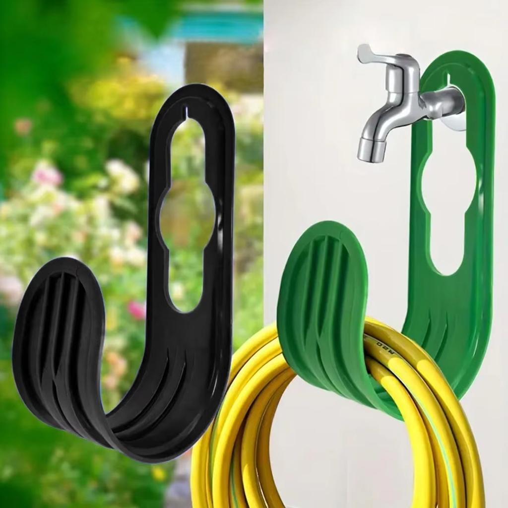 Wall-Mounted Garden Telescopic Hose Rack, Outdoor Faucet Hook for Home