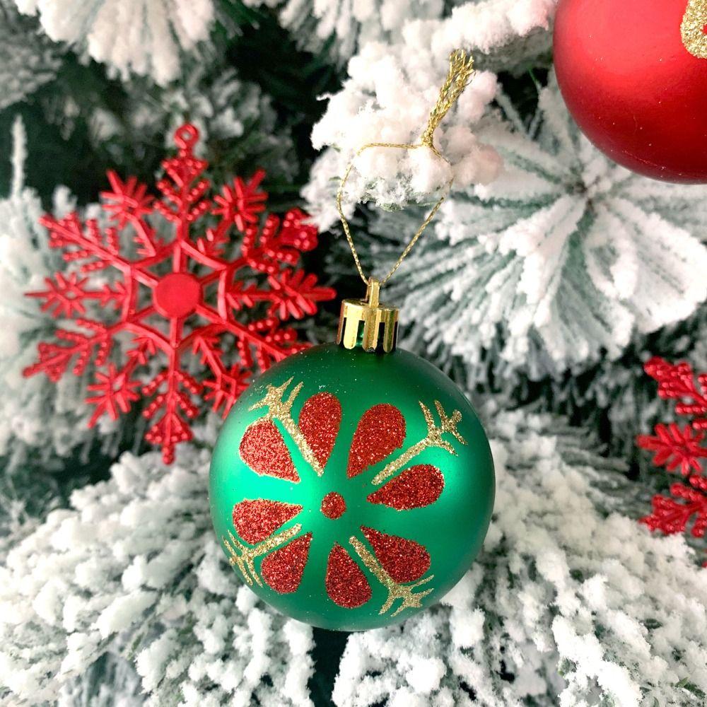Colored Elk Christmas Tree Ornament Plastic Ball Xmas Tree Hanging New Christmas Decorations