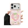 Мягкий чехол Rilakkuma "Клубника" для Apple 17 Pro Max – Белый/Розовый, Защита от падений, Простой дизайн